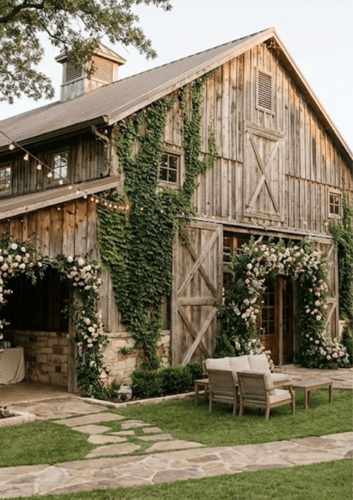 Vine-Covered Rustic Barn